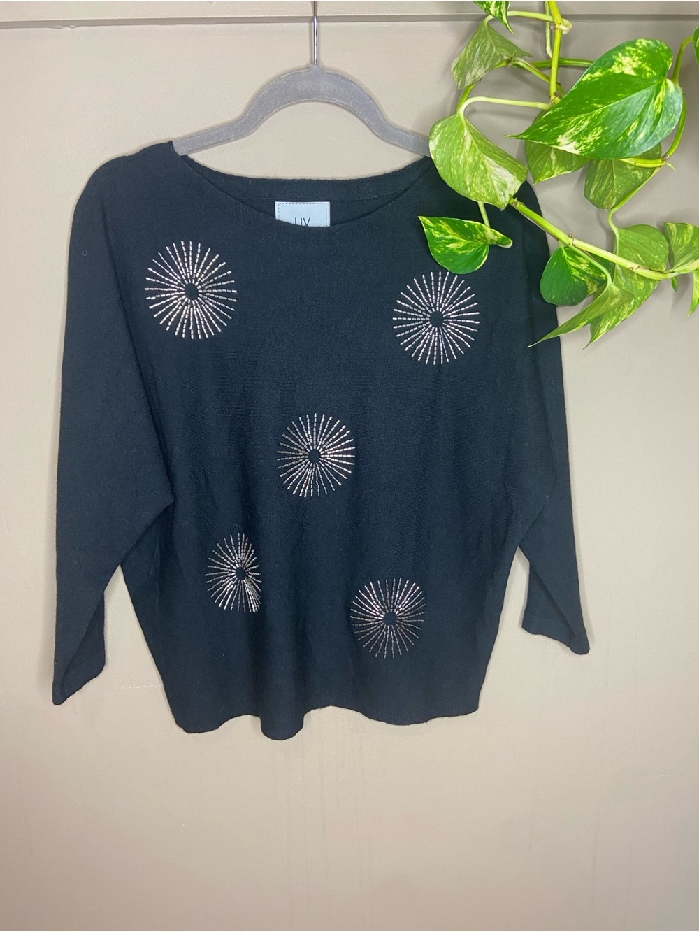 Liv Milano Beaded Sweater